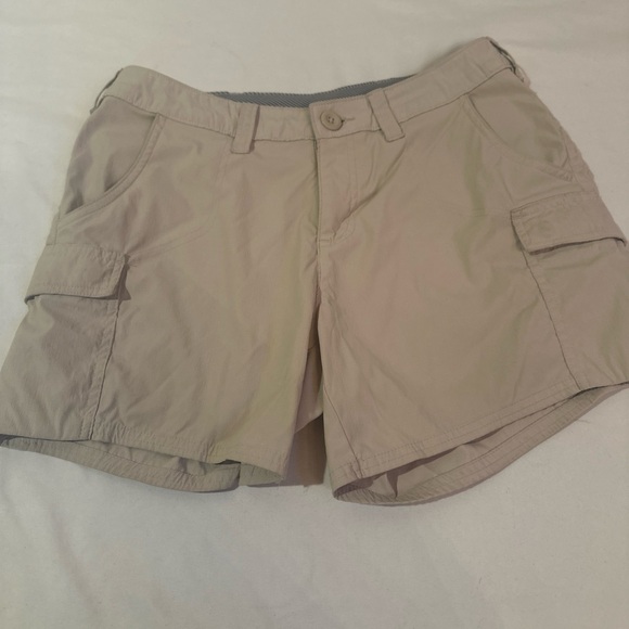 Women's Tan Cargo Shorts - Picture 1 of 8
